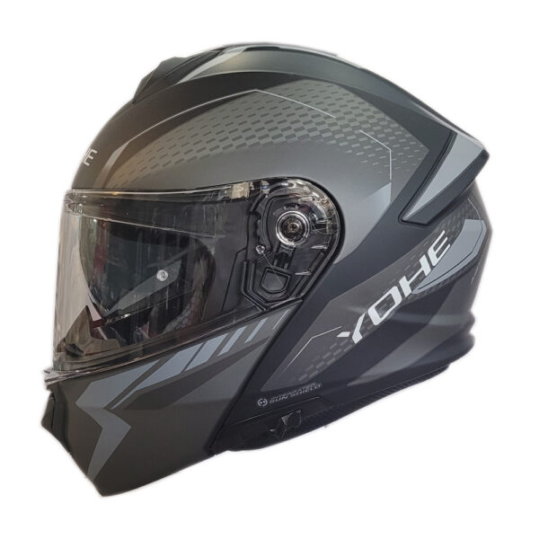  YOHE 935 SV G007 MATT BLACK GREY + ΔΩΡΟ BLUETOOTH