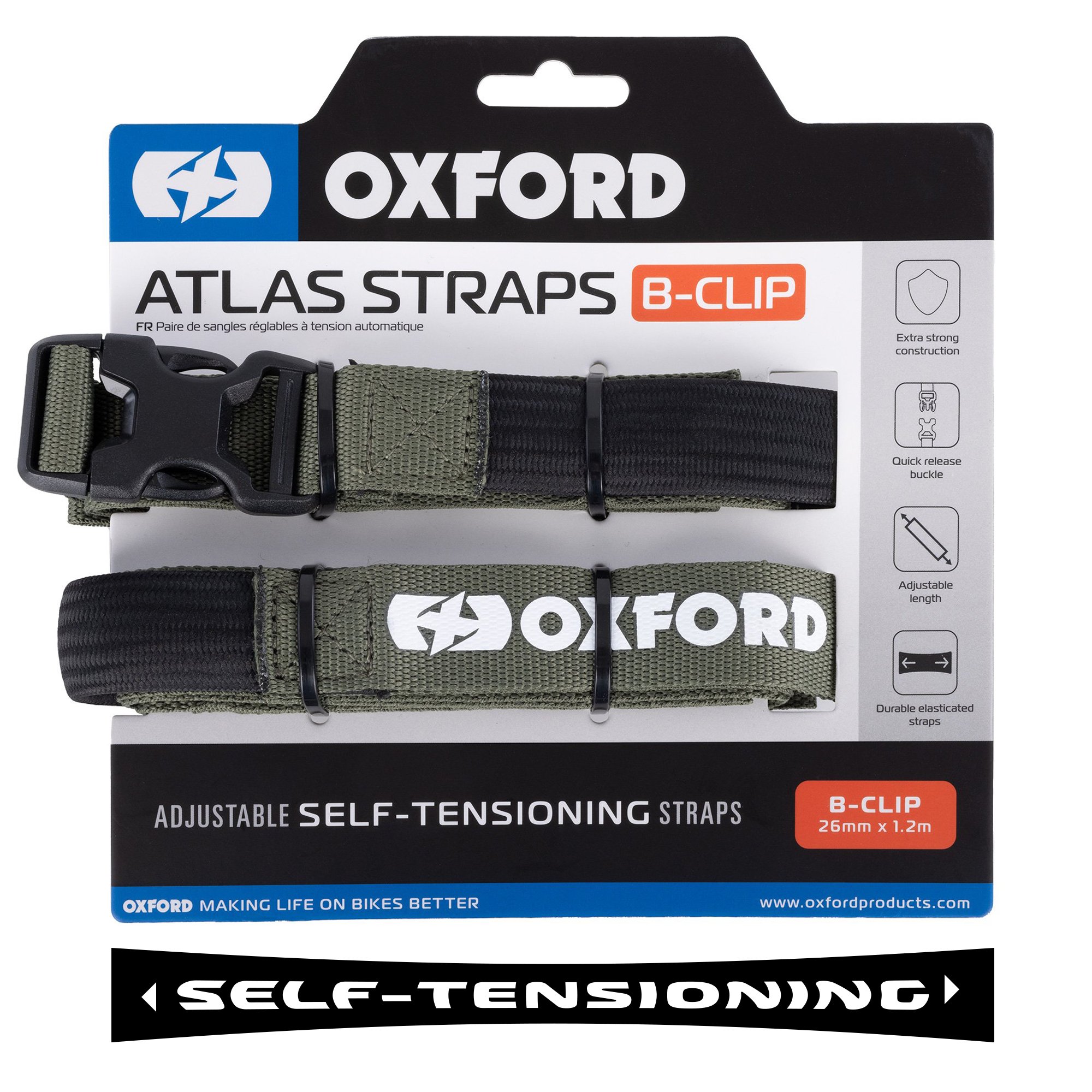 ΙΜΑΝΤΑΣ Oxford Atlas B-Clip 26mm x 1,2m (Pair) Lichen OX320
