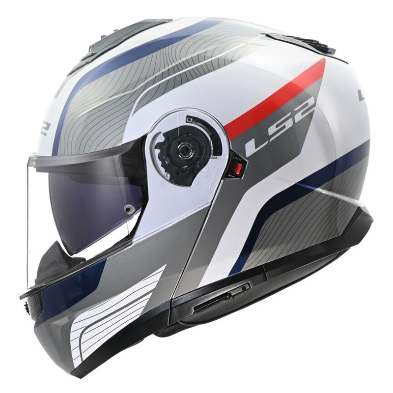 LS2 FF908 STROBE II MONZA GLOSS WHITE BLUE RED
